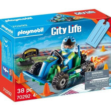 Детские игровые наборы и фигурки из дерева игровой набор Playmobil City Life 70292 Подарочный набор с гонщиком картинга