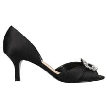 Купить черные женские туфли на каблуке Nina: Nina Corrine Peep Toe Evening Pumps Womens Black Dress Casual CORRINE-BLACK