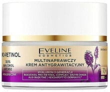 Reparierende Gesichtscreme mit Bakuchiol und Retinol 70+ - Eveline Cosmetics Pro-Retinol 100% Bakuchiol Multi-Repair Anti-Gravity Cream