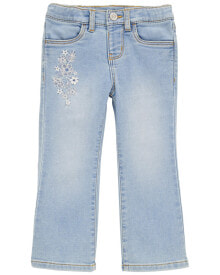 Baby Embroidered Flowers Iconic Denim Flare Jeans