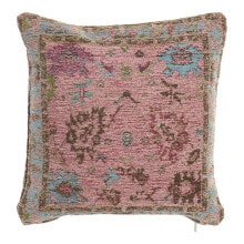 Cushion DKD Home Decor 8424001832422 Green Lilac Light Pink Squared Arab 45 x 12 x 45 cm