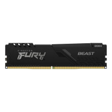 Модули памяти (RAM) Kingston Technology FURY Beast, 4 ГБ, 1 x 4 ГБ, память DDR4, 3200 МГц, 288-контактный разъем DIMM