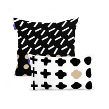 Cushion cover HappyFriday Blanc Blush sand Multicolour 2 Pieces