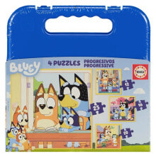 EDUCA BORRAS Maleta Progresivos Bluey 12-16-20-25 Pieces Puzzle