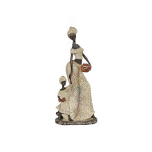 Decorative Figure Romimex Multicolour Resin African Woman Girl 17 x 38 x 11 cm