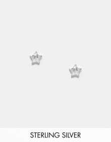 Купить женские аксессуары Kingsley Ryan: Kingsley Ryan double star cut out stud earrings in sterling silver