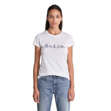 SALSA JEANS Logo In Beads Short Sleeve T-Shirt