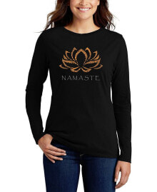 Женские блузки и кофточки women's Long Sleeve Word Art Namaste T-shirt