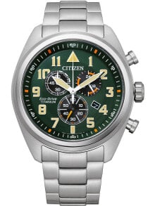 Мужские наручные часы с браслетом мужские наручные часы с серебряным браслетом Citizen AT2480-81X Eco-Drive Super-Titanium chronograph 43mm 10ATM