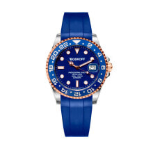Мужские наручные часы с ремешком Мужские наручные часы с синим силиконовым ремешком Bobroff BF0006-CA ( 41 mm)