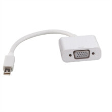 Компьютерные разъемы и переходники ROLINE Mini DisplayPort-VGA Adapter, Mini DP M - VGA F white Белый 12.03.3125