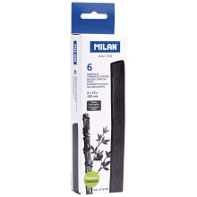 MILAN Box 6 Natural Charcoal Sticks (Rectangular 15x4 mm)