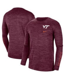 Nike men's Maroon Virginia Tech Hokies Velocity Legend Team Performance Long Sleeve T-shirt