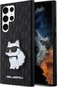 Karl Lagerfeld Etui Karl Lagerfeld KLHCS23LSAKLHCPK Samsung Galaxy S23 Ultra hardcase czarny/black Saffiano Monogram Choupette