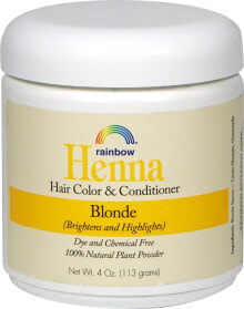 Tinting and camouflage products for hair rainbow Research Henna Hair Color and Conditioner Blonde -- 4 oz