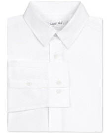 Calvin Klein little Boys Solid Stretch Poplin Shirt
