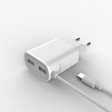 Купить зарядные устройства для стандартных аккумуляторов 3GO: 3GO Microusb+2 Ports 1. Home Power Supply 3G 5 M 2A 5V