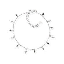 Браслеты silver bracelet with crystals and crosses Candy Charm BRMICRBN
