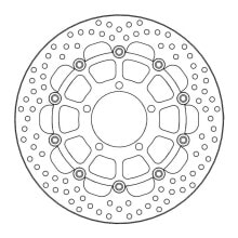 MOTO-MASTER Round Triumph 112174 Left&Right Front Brake Disc