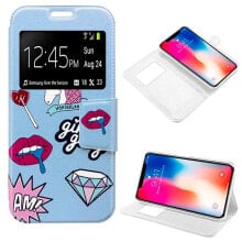 COOL iPhone X/iPhone XS Drawings Lips flip phone case