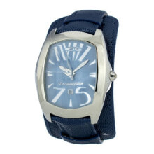 Мужские наручные часы с ремешком Мужские наручные часы с синим кожаным ремешком Chronotech CT2039J-03 ( 45 mm)