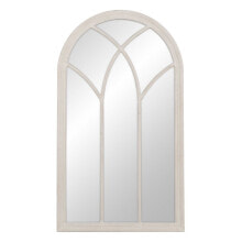 Настенное зеркало Белый Стеклянный Древесина павловнии Окно 80 x 3,5 x 140 cm
