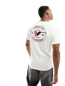 Купить мужские футболки и майки Vans: Vans choice of champions logo t-shirt with back print in off white