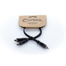 Cordial EY 0.3 ECC Y-Adaptor Cable [RCA(m)/2x RCA(f)] 300mm (Black)