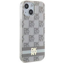 DKNY Dkhmp15Shcptse iPhone 151413 6.1 Bezowy Iml Checke Mono Pattern&Printed Stripes phone case