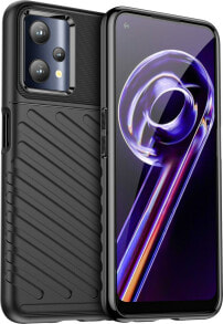 Hurtel Thunder Case elastyczne pancerne etui pokrowiec Realme 9 Pro czarny