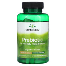 Swanson, Пребиотик для поддержки дружественной флоры, 375 мг, 120 растительных капсул