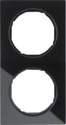 Умные розетки, выключатели и рамки berker R.3 Double frame glass, black (10122216)