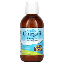 Рыбий жир и Омега 3, 6, 9 Natural Factors, SeaRich Omega-3, вкусный кокос и лайм, 200 мл (6,76 жидк. Унции)