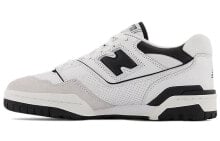 New Balance NB 550 Black 复古拼色运动 轻便减震防滑 低帮 复古篮球鞋 男女同款 黑白 / Кроссовки New Balance NB BB550LM1