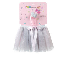 SILVER TUTU AND RIBBON WITH CROWN SET 2 pcs