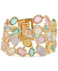 Купить браслеты kate spade new york: Gold-Tone Multicolor Cubic Zirconia Statement Flex Bracelet