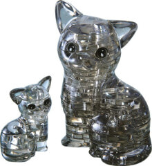 3D-пазл Crystal Puzzle Кошка с котёнком 49 дет.