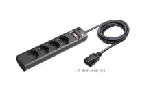 Купить удлинители и переходники APC: APC PZ42I-GR - Basic - Horizontal/Vertical - Black - 4 AC outlet(s) - Type F - C14 coupler