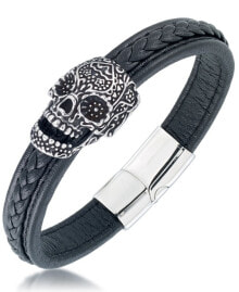 Купить мужские ювелирные браслеты Andrew Charles by Andy Hilfiger: Браслет Andrew Charles Ornamental Skull