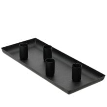 Candle Tray Lifetime Black 29 x 12 x 2 cm