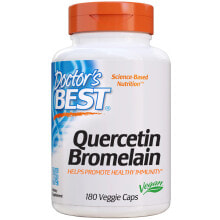 Антиоксиданты Doctor's Best Quercetin Bromelain Кверцетин с бромелайном 180 веганских капсул