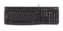 Клавиатуры logitech K120 клавиатура USB QWERTY Британский английский Черный 920-002524