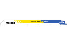 Купить шлифнасадки и аксессуары для электроинструмента Metabo: Metabo 631495000 - Sabre saw blade - Metal - Pipe - Plastic - Wood - Wood with nails - Blue - Yellow - 10 -14 - 1.8 mm - 2.6 mm