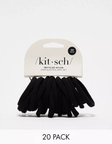 Купить женские аксессуары для волос Kitsch: Kitsch Nylon Elastics 20pc set - Black