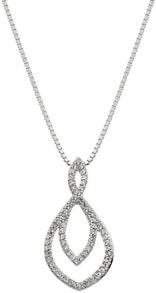 Ювелирные колье silver necklace with genuine diamond Lily DP733