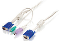 Компьютерные разъемы и переходники LevelOne ACC-2103 KVM кабель 5 m Белый 591095