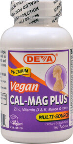 Кальций deva Vegan Cal-Mag Plus -- 90 Tablets
