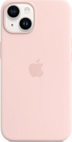 Apple iPhone 14 Silicone Case with MagSafe - Chalk Pink