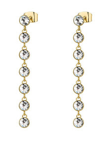 Ювелирные серьги long sparkling earrings with Symphonia crystals BYM147