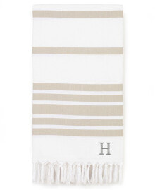 Linum Home personalized Herringbone Pestemal Beach Towel